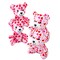 4 1/2" Valentine Pink & Red Heart Print Stuffed Bears 12 Pieces